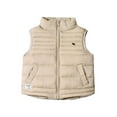 thumbnail image 2 of HAOTAGS Quilted Vests for Boys Girls（4-12), Zip Up Stand Collar Sleeveless Down Jacket with Pocket Beige 3 Years, 2 of 4