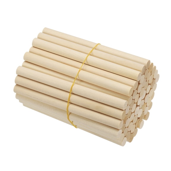 Uxcell Wooden Dowel Rod, Wood Dowels Unfinished Round Wood Sticks Hardwood Sticks for DIY Home 5/16 x 4 Inch