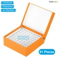 thumbnail image 3 of Unique Bargains Cardboard Freezer Box, 2Pcs 81 Places Tube Rack for 1.5/1.8/2.0ml Tubes, Orange/Blue, 3 of 5