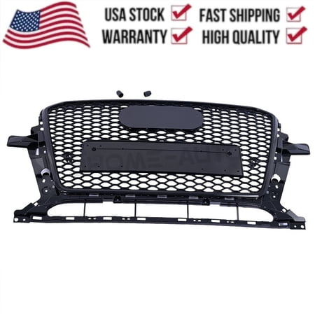 Front Upper Honeycomb Grille Assembly for Audi Q5 SQ5 RSQ5 2013-2016 Style