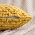 thumbnail image 3 of REGALWOVEN Decorative Throw Pillow Covers Pack of 2 for Couch Bed Sofa Home Decor Soft Corduroy Cushion Pillow Cases Yellow 12" x 20", 3 of 6