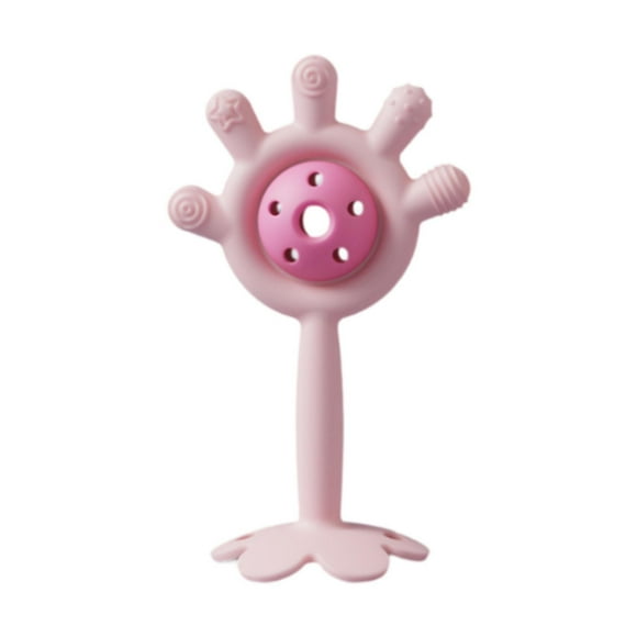 Juguete Para La Dentición Del Bebé, Mordedor De Palma Con Agarre Para Niña, Regalo Meses rosa