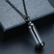 thumbnail image 4 of 2 urnas cilíndricas con cadena para cenizas, recuerdo conmemorativo plata + negro, 4 of 9