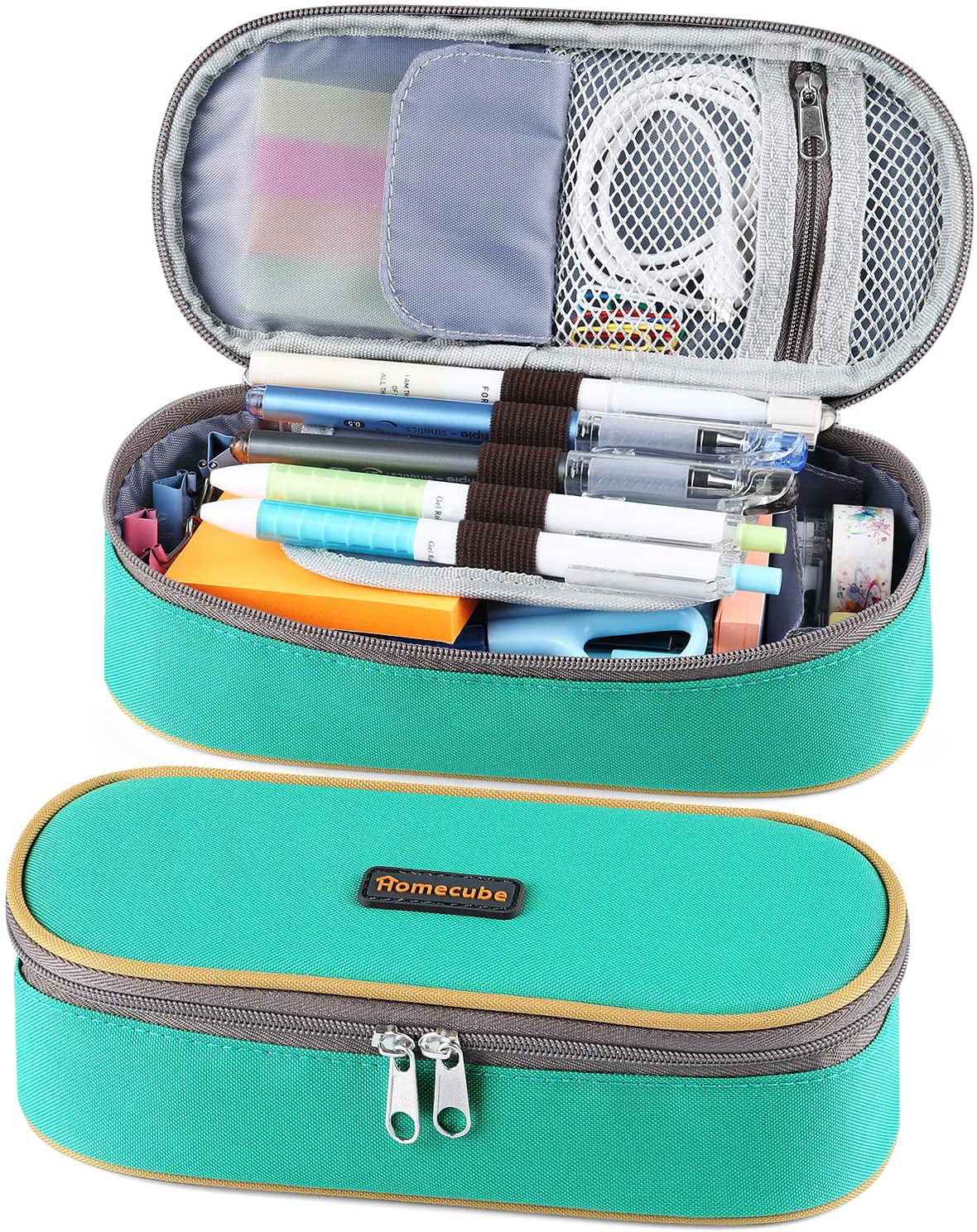 Cute Plush Student Pen Pencil Case Zip Mesh Portable Pouch Makeup Bag Storage C
