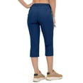thumbnail image 5 of Mapamyumco Women's Ultra Breathable Lightweight Quick Dry Capri Pants Slim Golf Hiking Navy 2XL, 5 of 7