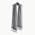 thumbnail image 2 of XINQIHANG Foulard Mode en Lin Naturel Grande Bohème Froissée avec Emballage Cadeau, 2 of 7