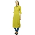 thumbnail image 2 of Phagun Indian Cotton Blend Kurti Kurta Casual Wear Collar Neck Tunic For Womens, 2 of 7