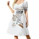 thumbnail image 2 of Leyenda desde 1974, 49 cumpleaños, vestido de manga corta, ropa para mujer, atuendo de festival de verano, vestidos elegantes para mujer, 2 of 7