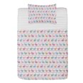 thumbnail image 1 of Easter Microfiber Bedspread Set, Abstract Art Inspired Motifs Painted on Rabbit Bunny Horizontal Arrangement, Soft Bedding Set with Pillow Shams & Comforter, 3 Sizes, White Multicolor, by Ambesonne, 1 of 1