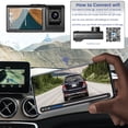 thumbnail image 2 of Scienceny Cámara de salpicadero ABS Full HD para coche, pantalla de 2 pulgadas, lente Triple delantera trasera interior con Sensor G, grabación Cámaras de salpicadero de coche, 2 of 6