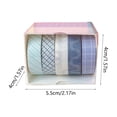 thumbnail image 4 of Washi Tape Set, 5 Multicolor Paper Rolls for Scrapbooking, Journaling, Planners, Cards and Gift Wrap, Style D, 4 of 6