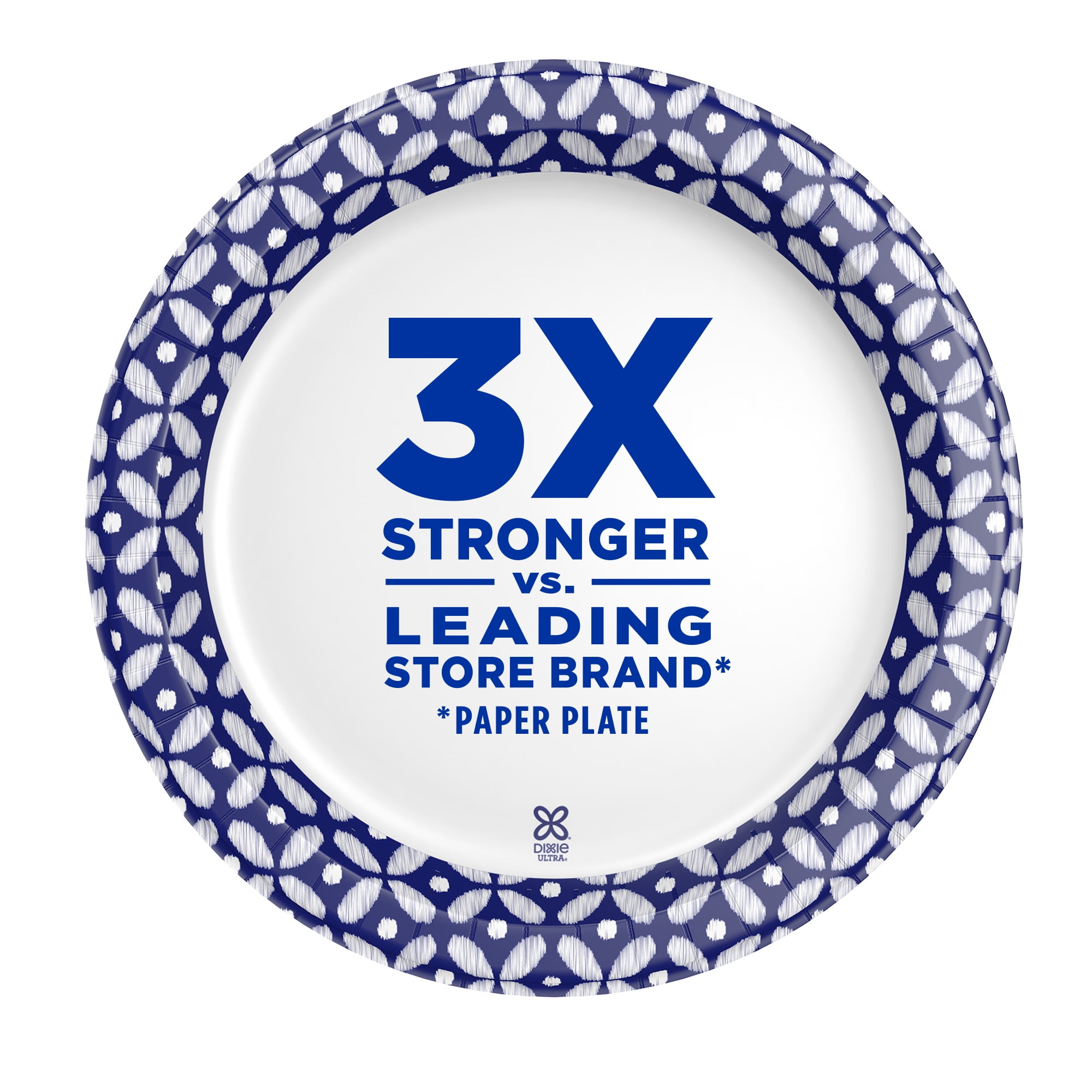 (4 pack) Dixie Ultra Compostable Paper Plates, 8.5 in, 25 Count, 3X Stronger*, Multicolor, Disposable Plates