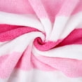 thumbnail image 2 of NC 2 Piece Bath Towel Set, Cabana Stripe Microfiber Soft Fast Drying Towels, Pink, 2 of 5