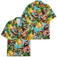 thumbnail image 2 of Pineapple Sloth Funny Tropical Hawaiian Shirt Aloha Summer Button Down Short Sleeve Casual Shirt, 2 of 7