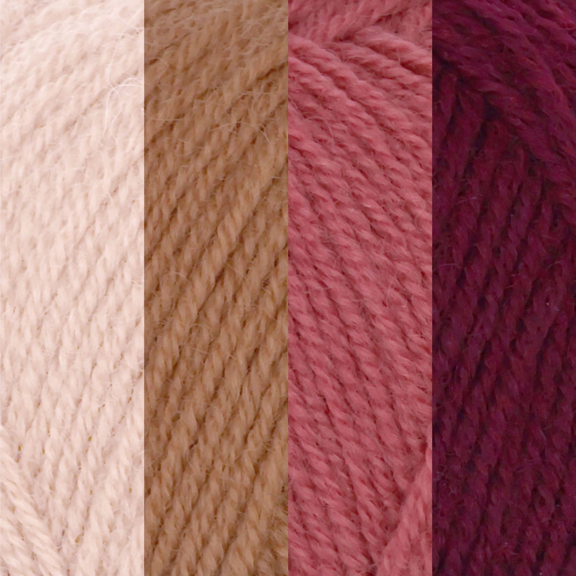 JubileeYarn Merino Au Naturel Yarn - 50g/Skein Super Fine Non-Superwash Merino Wool - Shades of Red - 4 Skeins