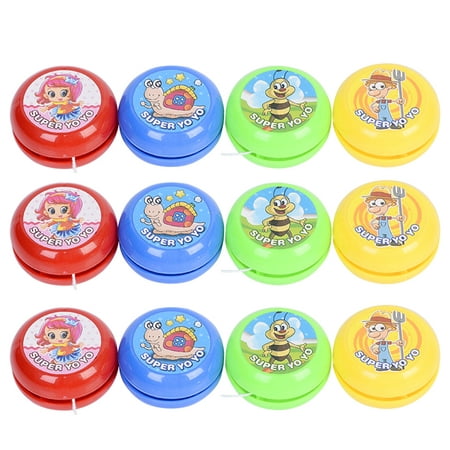 

20pcs Yoyos with Cartoon Animal Sticker Plastic Educational Yoyo Toy Funny Ball Toy Plaything (Mixed Pattern)