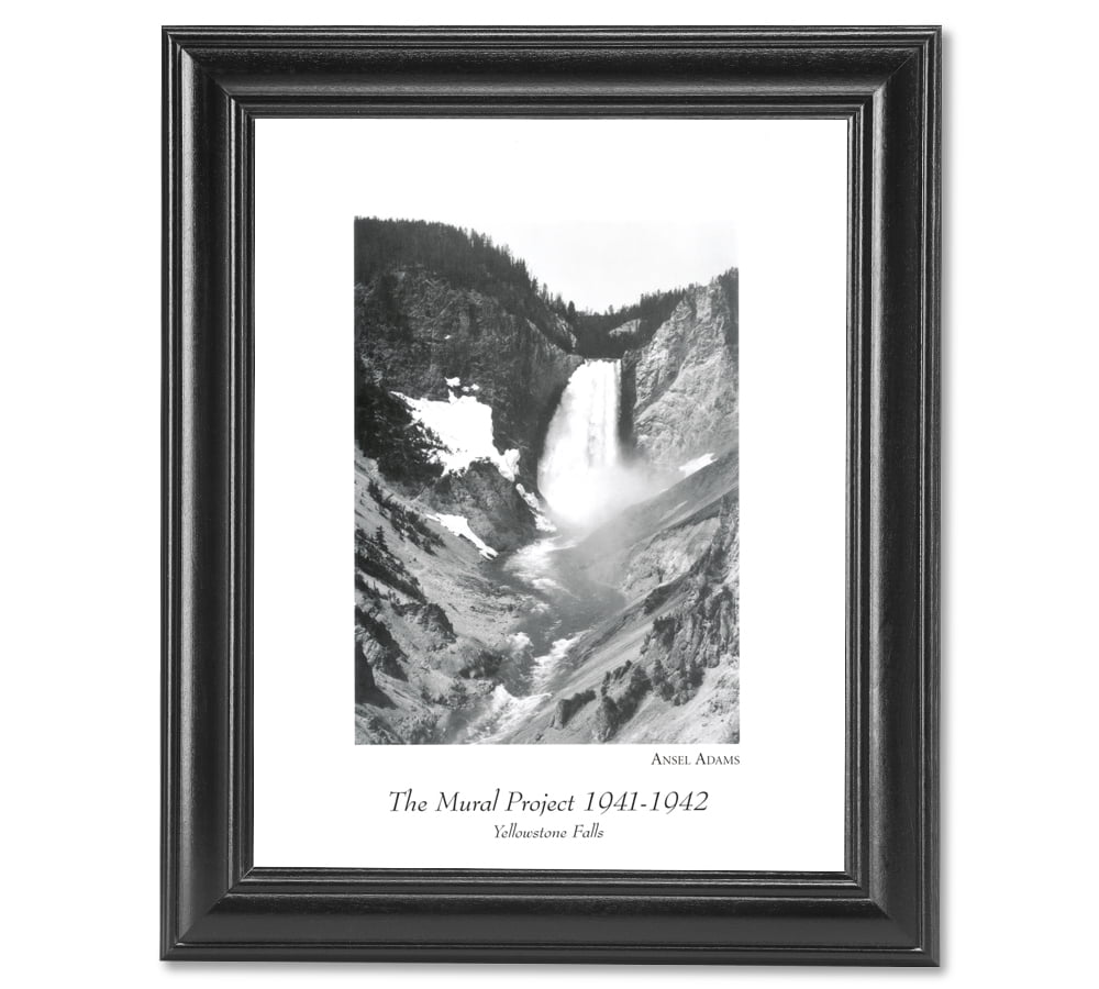 Ansel Adams B/W Photo Waterfall Yellowstone Park 1 Wall Picture 8x10 Art Print 