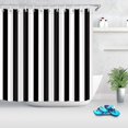 thumbnail image 1 of Y Er Ain, Ain De Baño A Rayas, Ester Fa De 180 X 180 Cm, Rata De Baño Elegante, Gancho Incluido, 1 of 2