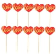 thumbnail image 4 of Valentine's Day Heart Cake Toppers Romantic Cupcake Ornament Picks for Cake Decoration Red Paper 20pcs, 4 of 8