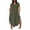 Army Green, variant on WTOBBY Women's Solid Color Slit Dress, Elegant Plus Size Short Sleeve V-Neck Casual Office Wear for Special Occasions Business Events and Cocktail Parties,Army Green L