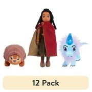 (12 pack) Disney Raya and the Last Dragon Small Plush Bundle Pack, Raya, Tuk Tuk, and Sisu, Officially Licensed Kids Toys for Ages 3 Up, Gifts and Presents