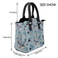 thumbnail image 2 of Lsque Underwater Animals and Flowers Pattern Leather Rivet Shoulder Bag – Elegant Genuine Leather & Microfiber PU Crossbody with Detachable Adjustable Strap, 2 of 5
