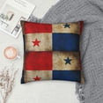 thumbnail image 7 of Decorative Throw Pillow Cover Grunge Retro Panama Flag Square Pillowcases Cushion for Farmhouse Home Decor 24"x24", 7 of 7