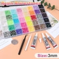 thumbnail image 6 of 40000Pcs 40 Colors Resin Jelly Rhinestones for Bedazzling, 3mm Multicolor Flatback Gems for Crafting, Bedazzler Kit with 3Pcs 10ml B7000 Glue for Clothes Book Shoes Nails Art Makeup, 6 of 8