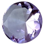 Big 60mm Crystal Purple Lavendar 60 mm Cut Glass Giant Diamond Jewel Paperweight
