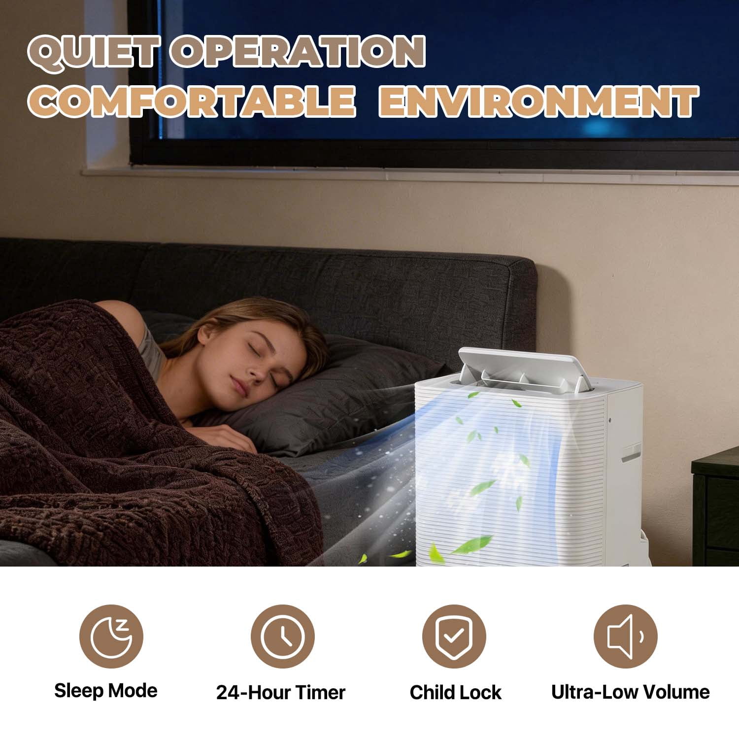 BaPiPro 12000 BTU ASHRAE Portable Air Conditioner with Heater, 5-in-1 Standing AC Cooling Heating Unit, Dehumidifier Fan Sleep Mode Portable AC for Home Office Room Up to 400 Square Feet