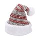 thumbnail image 2 of Gorro navideño de punto creativo, gorro grueso de felpa cálido, accesorio para disfraz de punto Copo de nieve rojo grisáceo, 2 of 9