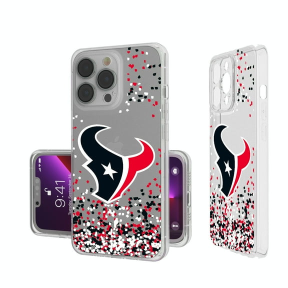 Houston Texans iPhone Clear Case with Confetti Design