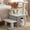 Light Gray, variant on Cat Scratching Post, Sturdy Pet Stairs & Steps for Indoor Cats and Dogs, Small Cat Tree with Cat Condo, Full Wrapped Sisal Posts & Soft Rabbit-Like Plush Fabric, Light Gray & White HSP002SWWH