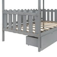 thumbnail image 6 of Aukfa House Bed for Kids -Toddler bed with Drawers - kids bedroom furniture - Gray, 6 of 11