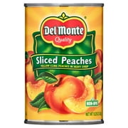 Del Monte Yellow Cling Sliced Peaches, Canned Fruit, 15.25 oz Can