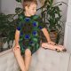 thumbnail image 4 of Balery Peacock Feathers Conjunto de Pijama Infantil de Manga Corta con Estampado – Ropa de Dormir de Algodón Suave-3X-Large, 4 of 6