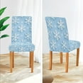 thumbnail image 3 of Yayeee 2 Pack Dining Chair Covers Stretch Parson Chairs Slipcovers Seat Protector, Blue Snowflake, 3 of 6