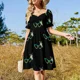 thumbnail image 5 of Gafas de ojo de gato verdes y amarillas con ramo de flores, vestido sin mangas, vestido de noche para mujer, vestido largo de verano para mujer., 5 of 8