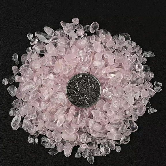 K-KED 100g/Lot AAA Natural Pink Rose Quartz Chip Stone Healing Crystal Gems Specimens-default