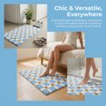 thumbnail image 7 of REGALWOVEN Checkered Non Slip Bath Mats, Soft Fluffy Absorbent Bathroom Rugs for Shower, Sink Blue-2 20" x 32", 7 of 7