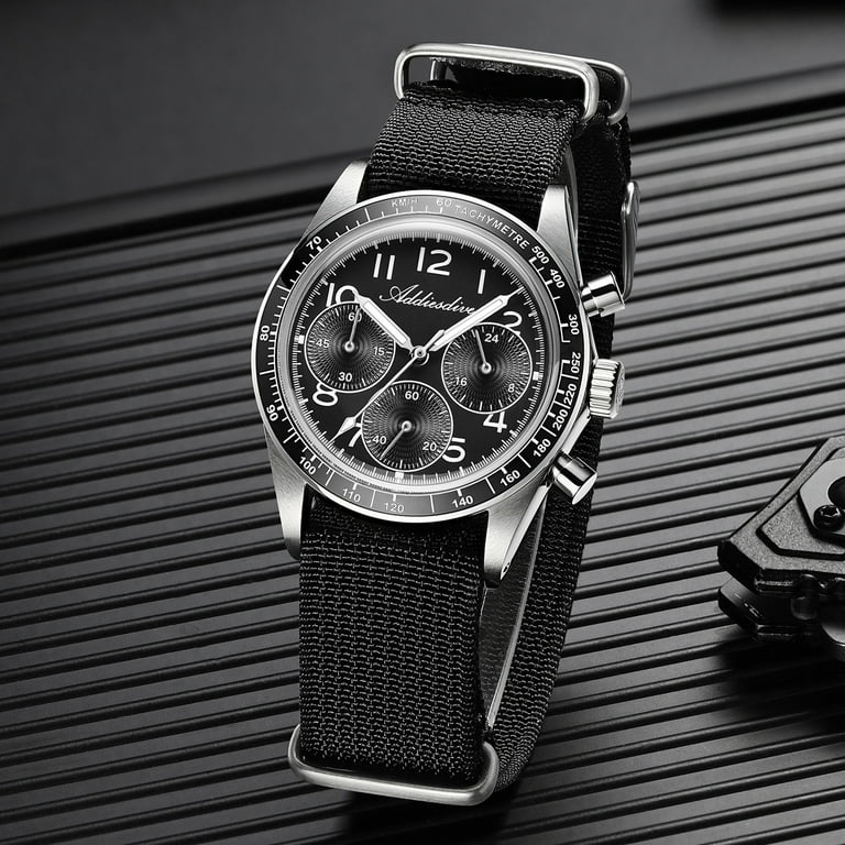 ADDIESDIVE Men's Luxury Dive Watch Chronograph, 100m Waterproof