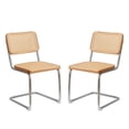 thumbnail image 3 of Upholstered Accent Chairs with Rattan Backrest for Multiple Spaces Comfort and Durability, 3 of 7