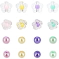 thumbnail image 1 of Kit de 320 cuentas para hacer joyas, cuentas acrílicas transparentes con forma de flor, cuentas de vidrio perlado para pulseras, collares y joyas., 1 of 6