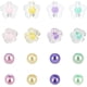 thumbnail image 1 of Kit de 320 cuentas para hacer joyas, cuentas acrílicas transparentes con forma de flor, cuentas de vidrio perlado para pulseras, collares y joyas., 1 of 6