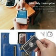 thumbnail image 6 of Wallet Case for Samsung Galaxy Note 20 with Card Holder, Back Folio Flip Premium PU Leather Kickstand Card Slots Case, Double Strong Magnetic Clasp Durable Shockproof Phone Case,Darkblue, 6 of 9