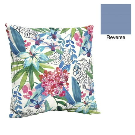 Seating Pillows For Floor Better Homes & Gardens Painterly Tropical 24 x 24 in. Outdoor Deep Seat Pillow Back with EnviroGuard ()
