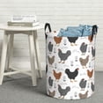 thumbnail image 5 of Picia Retro Rooster Large Laundry Basket, Waterproof, Freestanding Laundry Hamper, Collapsible Tall Clothes Hamper with Extended Handles-Medium, 5 of 8