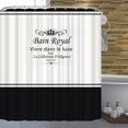 thumbnail image 2 of Cortina de ducha de baño impermeable con patrón de corona imperial de fibra de poliéster de 180x180 cm con gancho, 2 of 8