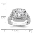 thumbnail image 3 of Auriga 925 Sterling Silver Round Cubic Zirconia Engagement Ring Size 6 for Women, 3 of 6