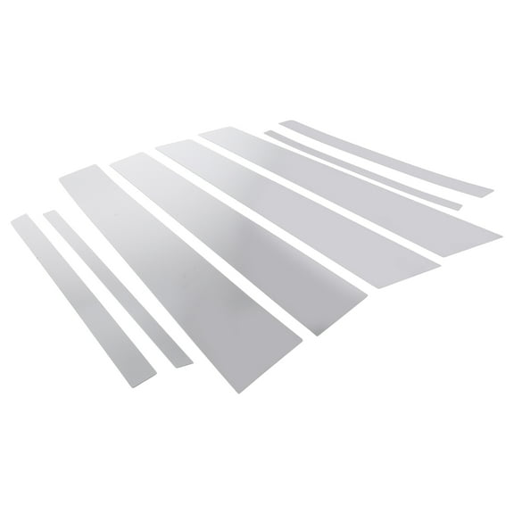 Unique Bargains 8 Pcs Door Pillar Window Trim Outer Exterior Decor for Toyota RAV4 2013-2018 Plastic Chrome Silver Tone